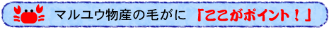 マルユウ物産の活ゆで毛がに「ここがポイント!」